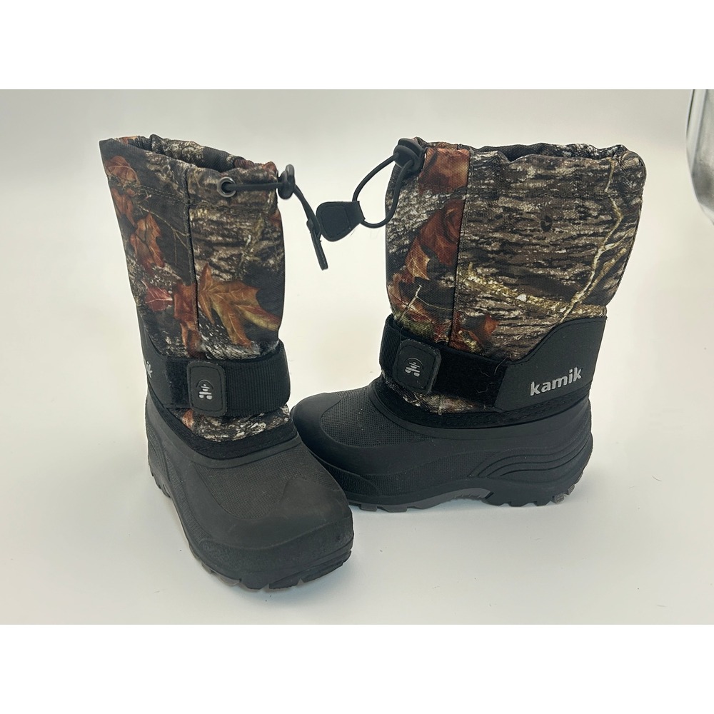 Kamik Kids Rocket‎ Mossy Oak Insulated Winter Snow Boots Camo Size 10 Ski